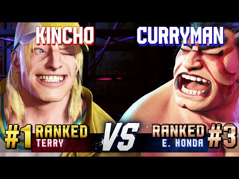 SF6 ▰ KINCHO (#1 Ranked Terry) vs CURRYMAN (#3 Ranked E.Honda) ▰ High Level Gameplay