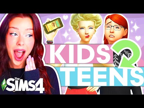 Raising 8 AGED DOWN TOWNIES into Teens in The Sims 4 (while living off the grid)