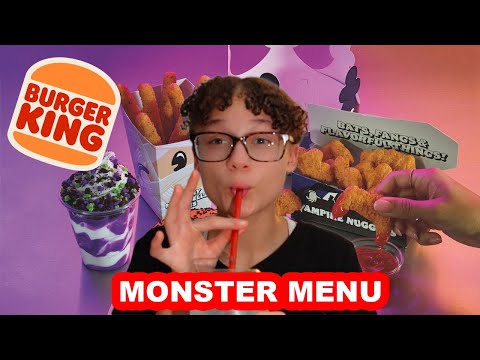 TRYING BURGER KINGS MONSTER MENU
