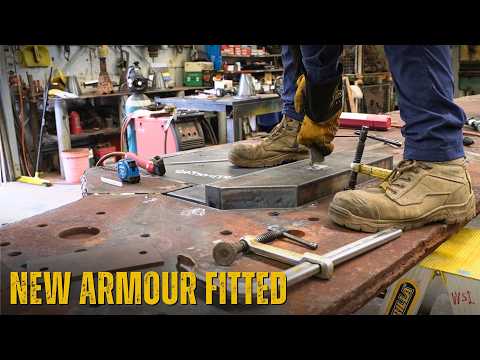 Repairing Blown-Up KV-1S Hull with New Steel