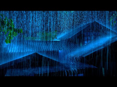 (NO ADS) Fall Asleep Fast with Heavy Rain on Tin Roof and Thunder Storm