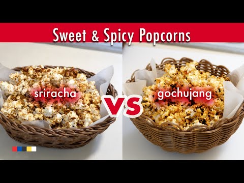 Sweet & Spicy Popcorns – Sriracha vs Gochujang | 매콤달달팝콘