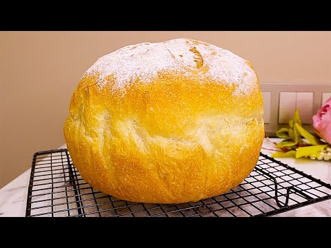 Brot in 5 Minuten. Meine Großmutter backt so selbstgebackenes Brot. Einfaches Rezept.