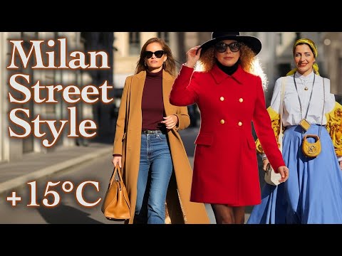 +15°C/60°F Milan Street Style: Beautiful Fall Outfits – Trendy Street Fashion for Warm Autumn 2025