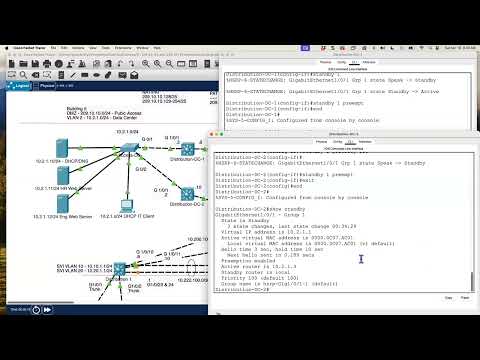 Enterprise Network Lab 8 - FHRP using HSRP