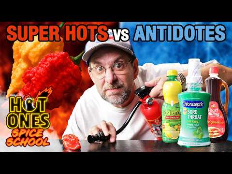 Smokin' Ed Currie Tests EVERY Spicy Food Antidote! | Spice School