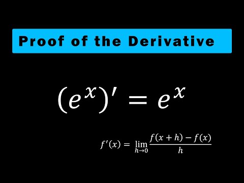 Proof of the derivative of e^x: A Step-by-Step Proof and Explanation