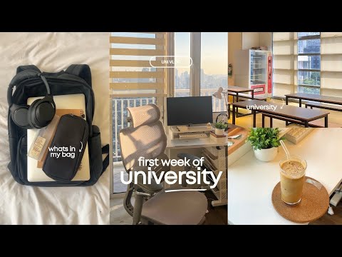 first week of college • junior year 📁, what’s in my bag, waking up early