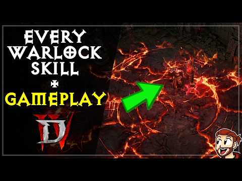 Warlock Skill Showcase with Full Gameplay! Diablo 4 Lord of Hatred