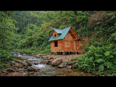 Build Off Grid Cabin In The Woods....Start to finish.