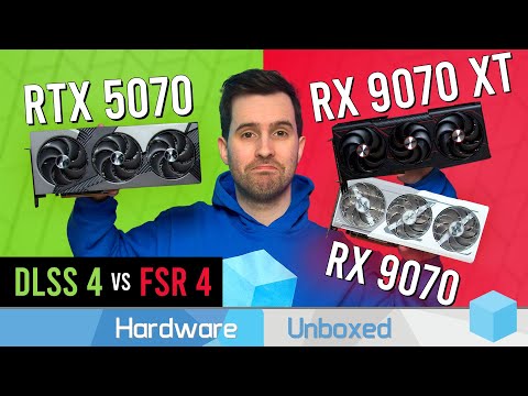 RX 9070 XT vs RTX 5070 vs RX 9070  - DLSS 4 vs FSR 4 Performance Compared