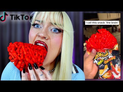 testing very questionable Tik Tok food hacks (hot cheeto brain???)