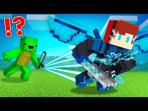 BLUE BEETLE Armor Speedrunner vs Hunter in Minecraft - Maizen JJ and Mikey