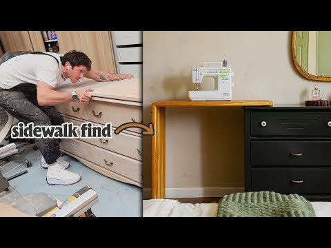 I DIY’d a Dresser That Turns Into a Desk!!