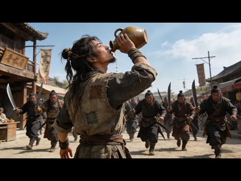 功夫電影！街上嗜酒的小夥竟是隱藏的功夫大師！ 💥 #中国电视剧 #KungFu #Martial Arts Movies