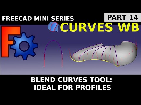 Learn freeCAD Curves Workbench 14: Blend Curve Tool. Create curves of continuity. Bike seat example