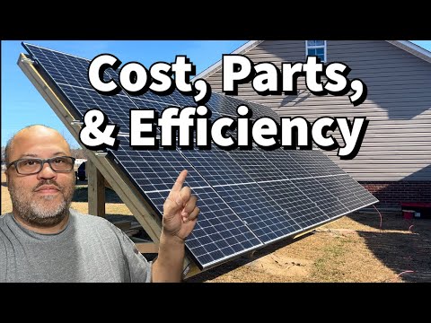 DIY Adjustable Solar Ground Mount - Total Cost - Part List - Efficiency