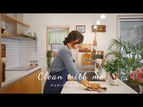 My routine to clean the kitchen without detergentㅣCleaning wine glassesㅣFirst snow ⛄ㅣKimchi tacos