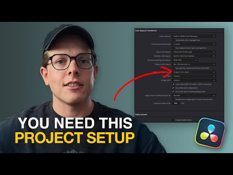 Pro Project Settings in DaVinci Resolve // Color Grading Basics