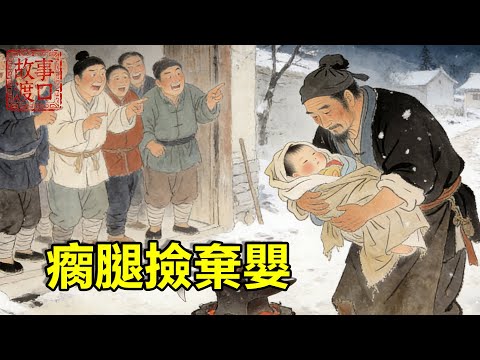 瘸腿鐵匠撿回凍僵棄嬰，村民笑他養個累贅，不料孩子十歲識礦脈，挖出滿山寶石，鐵匠成天下第一富豪！【故事渡口】#民間故事 #故事分享 #善有善報
