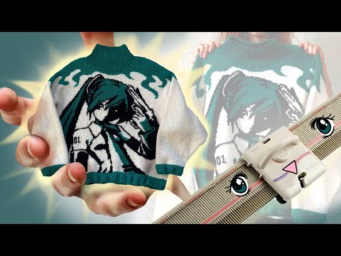 I'm knitting a sweater on the LK 150 knitting machine.