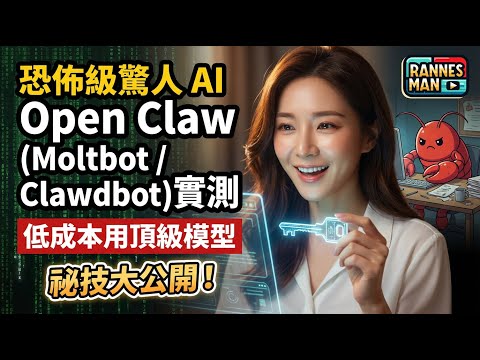 恐佈級驚人AI代理 OpenClaw (前MoltBot/ClawdBot) 實測!超詳細攻略:低成本用頂級模型祕技大公開!|廣東話|文恩澄