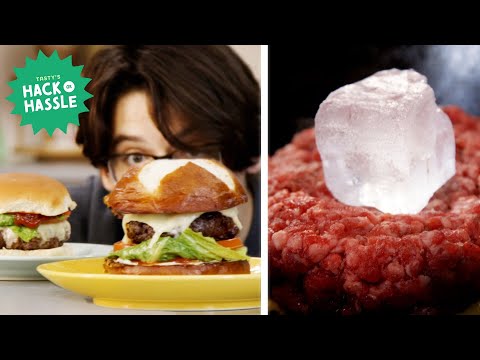 I Tried to Make a Burger Using 16 Hacks In A Row • Tasty
