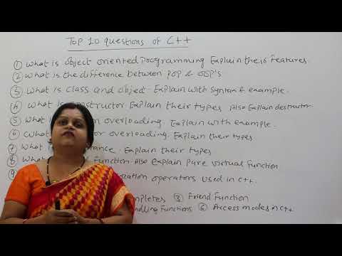 MOST IMPORTANT QUESTION OF C++  PROGRAMMING