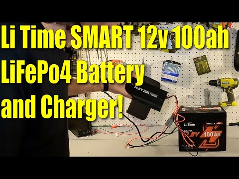 Li Time SMART 12v 100ah Lifepo4 Group24 Battery and Charger Review.  Great for RV's!