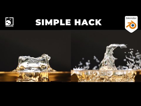 Simple Hack for Better Crown Splash Simulation with Blender 3D