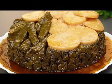 ورق عنب حامض وذايب 🍃 يالنجي🍃 مع افضل طريقة لحفظ ورق العنب من السنة للسنة