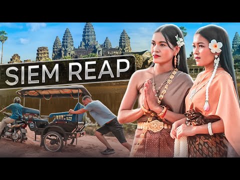 Siem Reap Cambodia. Angkor Wat Temple and Local Life