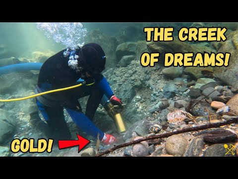 Reclamation Dredging in a Creek FULL OF GOLD!