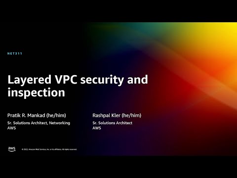 AWS re:Invent 2022 - Layered VPC security and inspection (NET311)