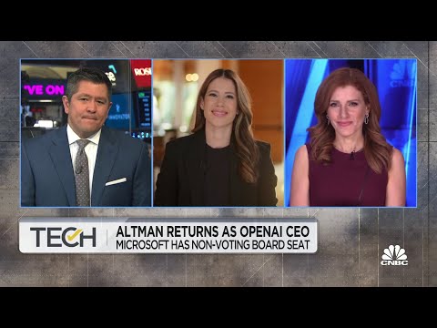 Sam Altman returns as OpenAI CEO and Microsoft secures nonvoting board seat