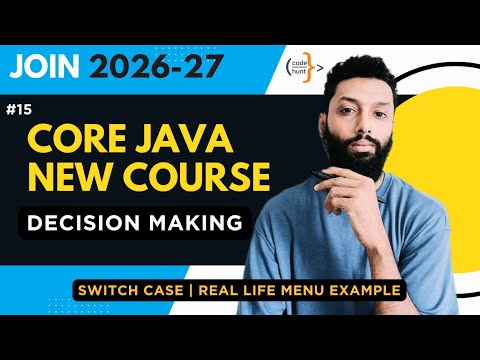 Java Switch Case | Real-Life Menu Example | While Loop + Switch in Java | Core Java Hindi | CodeHunt