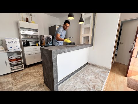 hacer una barra comedor para cocina pequeña explicado paso a paso en paneles de yeso drywall
