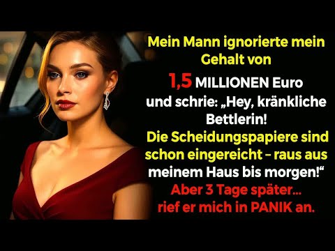 Mein Mann hielt mich für Arm💸, reichte die Scheidung ein und warf mich Raus  Doch 3 Tage später