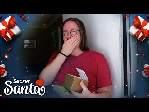 She was expecting a friend to visit when we showed up with gifts from a Secret Santa