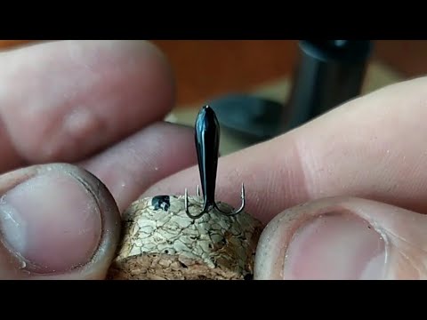 Мормышка "Черт", с отверстием по центру, весь процесс изготовления (вариант #2)