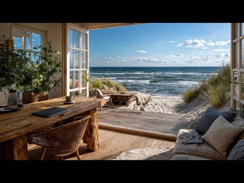 ☀️ Listening to the Sea & Birds from a Seaside Living Room | Relaxing Coastal Ambience ASMR