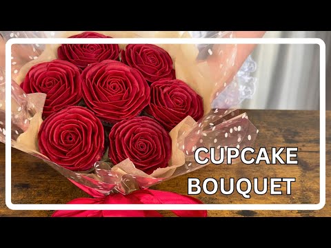 Simple Cupcake Bouquet Assembly for Beginners #bakingtutorial #buttercreamflowers #cupcake