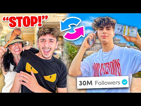 Switching Lives with a TikToker for 24 HOURS!!