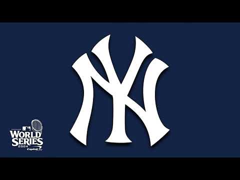 Represent the Yankees: Iconic New York animated background logo. 1 Hour, No music.