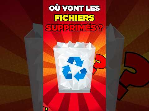 OÙ vont VRAIMENT les FICHIERS SUPPRIMÉS ?!
