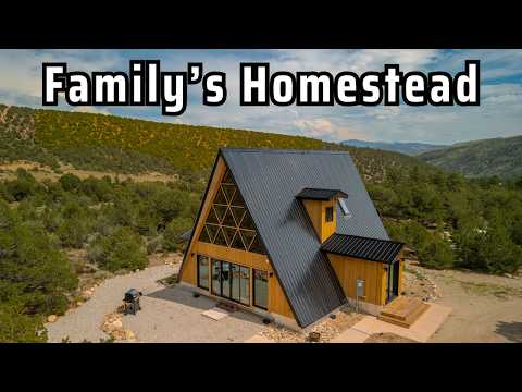Family Finds Freedom: Van Life to Bus Tiny Home & A-Frame on 18 Acres