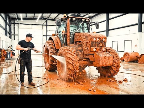 This Tractor Was Completely Buried in Mud — Extreme Cleaning