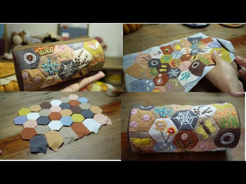 Patchwork and Hand Embroidery Ideas: Sewing a Bag from Hexagons