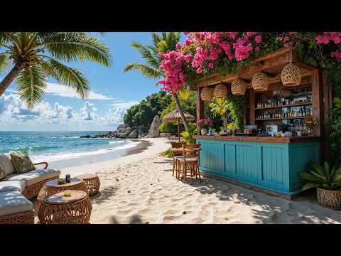 Elegant Bossa Nova at Seaside Coffee Shop Ambience ~ Relaxing Jazz Music for Relaxation, Work, Study