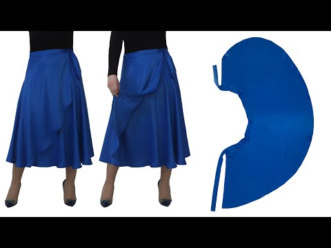 Very Easy Perfect Wrap Circle Skirt Cutting and Sewing 💙